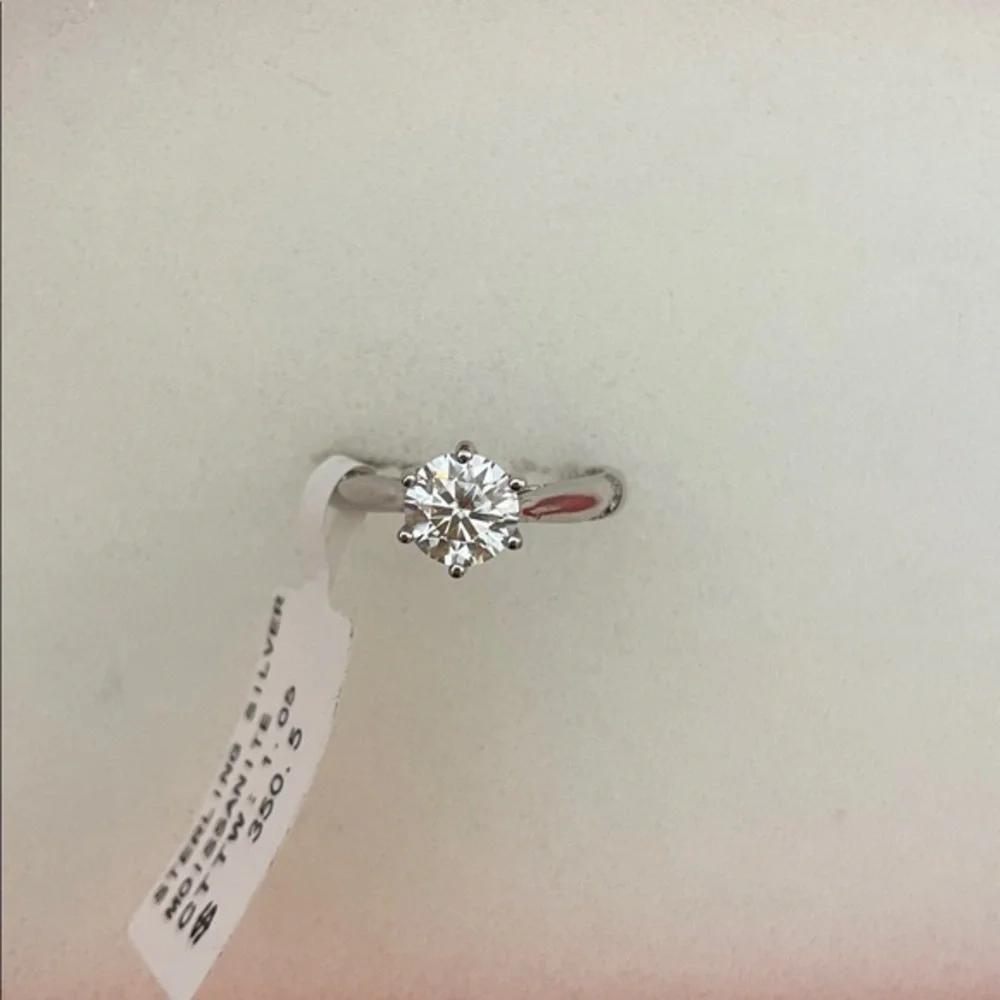 Sterling Silver Stamped S925 Moissanite CTTW: 1. 05 Women’s Ring